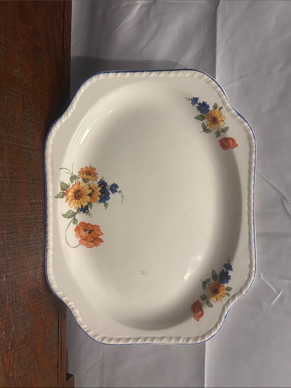 1930’s “oriental poppy” pattern serving tray